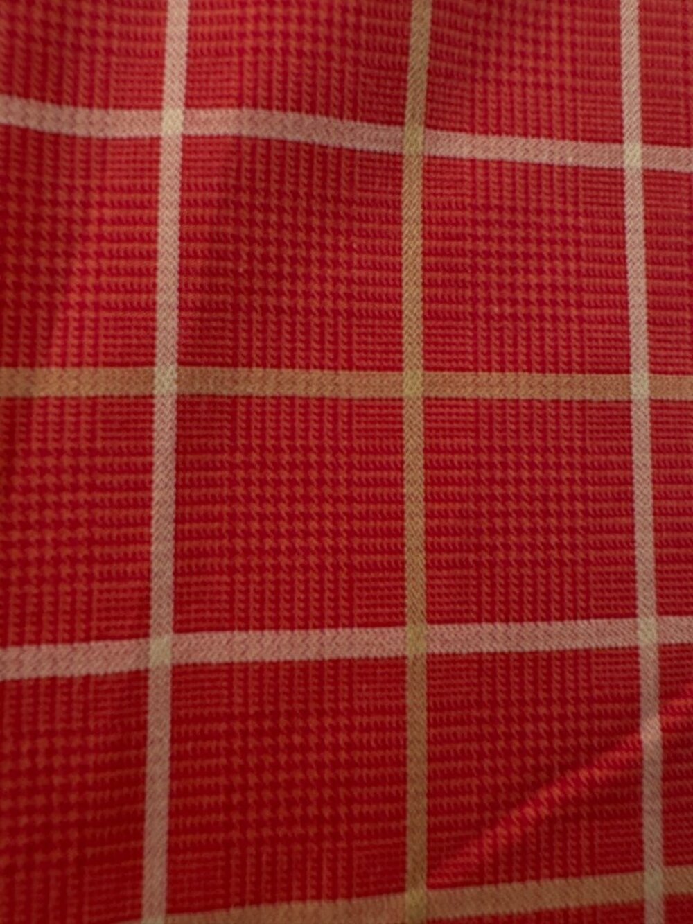 Scott Barber Medium Cotton Long Sleeve Button Up Shirt Red Check Adult Casual - Picture 13 of 14